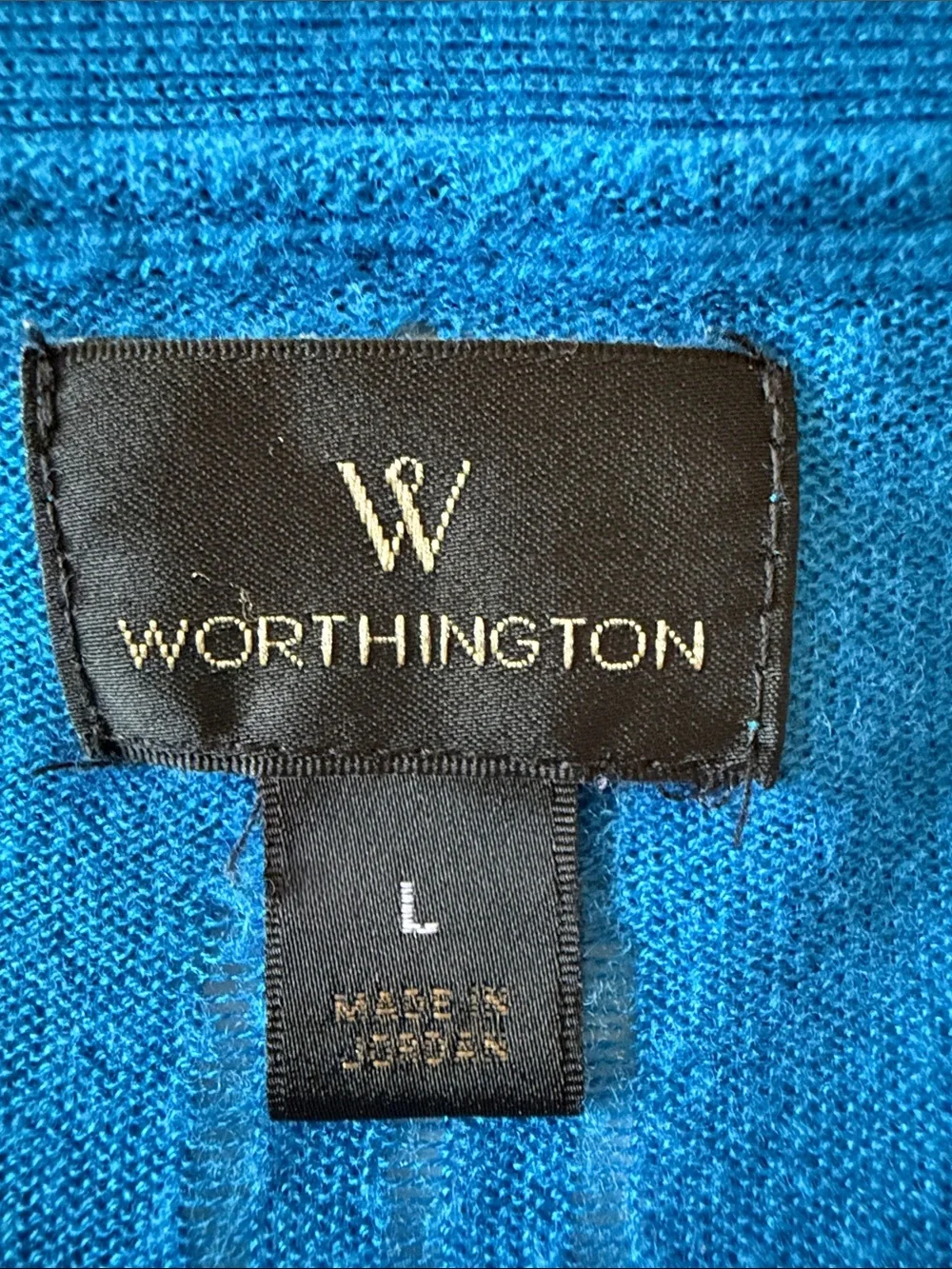 Blue Open-Front Cardigan Sweater by Worthington - Picture 2 of 6